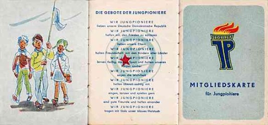 Mitgliedskarte f&uuml;r Jungpioniere